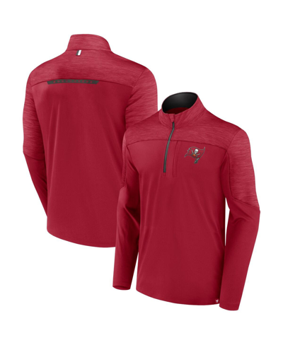 Fanatics Men's  Red Tampa Bay Buccaneers Defender Half-zip Top