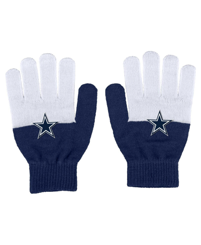Wear By Erin Andrews Women's  Dallas Cowboys Color-block Gloves In Navy,white