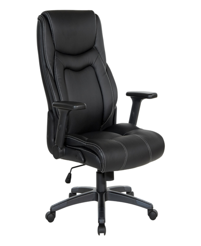 Osp Home Furnishings Office Star 49" Executive High Back Office Chair In Black
