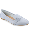 Journee Collection Women's Marci Wide Width Slip On Flats In Blue