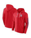 Fanatics Branded Red St. Louis Cardinals Offensive Line Up Full-zip Hoodie In Red