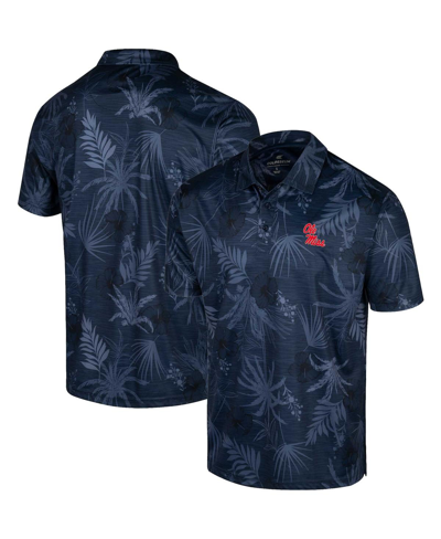 Colosseum Men's  Navy Ole Miss Rebels Palms Team Polo Shirt