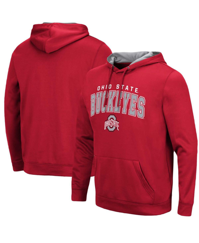 Colosseum Men's Ohio State Buckeyes Resistance Pullover Hoodie In Scarlet