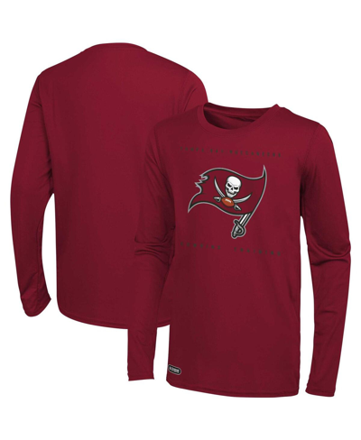 OUTERSTUFF MEN'S RED TAMPA BAY BUCCANEERS SIDE DRILL LONG SLEEVE T-SHIRT