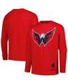 Mitchell & Ness Big Boys  Red Washington Capitals Throwback Logo Long Sleeve T-shirt In Red
