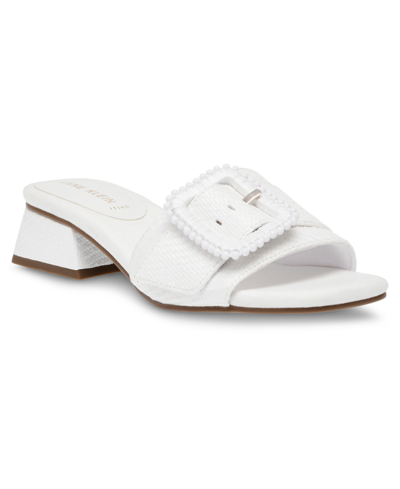 Anne Klein Women's Nessa Dress Sandals In White Raffia