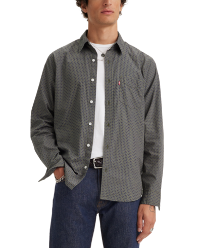 Levi's Men's Classic 1 Pocket Regular-fit Long Sleeve Shirt In Burnt Olive