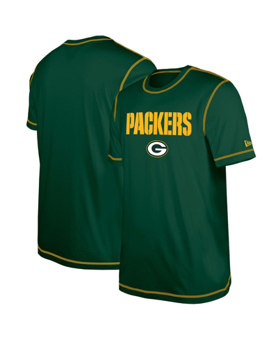 New Era Men's  Green Green Bay Packers Third Down Puff Print T-shirt