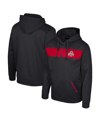 Colosseum Black Ohio State Buckeyes Quarter-zip Hoodie In Black