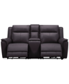 MACY'S ADDYSON 77" 3-PC. LEATHER SOFA WITH 2 ZERO GRAVITY RECLINERS WITH POWER HEADRESTS & 1 CONSOLE, CREAT