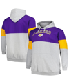 Fanatics Men's  Purple, Gold Los Angeles Lakers Big And Tall Pullover Hoodie In Purple,gold
