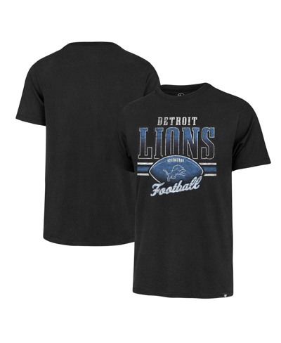 47 Brand Men's ' Black Distressed Detroit Lions Last Call Franklin T-shirt