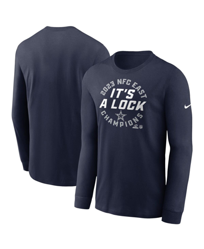 Nike Dallas Cowboys 2023 Nfc East Champions Trophy Collection  Men's Nfl Long-sleeve T-shirt In Blue