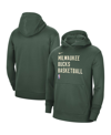 Nike Unisex  Hunter Green Milwaukee Bucks 2023/24 Performance Spotlight On-court Practice Pullover Ho In Hunter Green