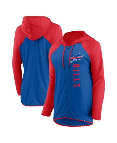 Fanatics Women's  Royal, Red Buffalo Bills Forever Fan Full-zip Hoodie In Royal,red