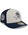 New Era Men's  Cream, Navy Dallas Cowboys 2023 Sideline Historic Low Profile 59fifty Fitted Hat In Cream,navy