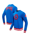 PRO STANDARD MEN'S PRO STANDARD ROYAL BUFFALO BILLS CREST EMBLEM PULLOVER SWEATSHIRT