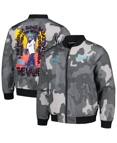 The Wild Collective Men's And Women's  Gray Phoenix Suns 2023/24 City Edition Camo Bomber Full-zip Ja