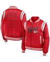 Wear By Erin Andrews Red Kansas City Chiefs Bomber Full-zip Jacket In Red