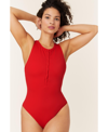 Andie Women's Malibu One Piece Swimsuit In Cherry Red