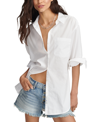 LUCKY BRAND WOMEN'S COTTON FRONT AND BACK BUTTON SHIRT