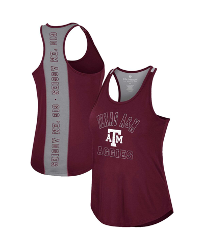 Colosseum Women's  Maroon Texas A&m Aggies 10 Days Racerback Scoop Neck Tank Top