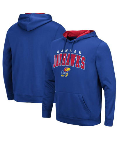 Colosseum Men's  Royal Kansas Jayhawks Resistance Pullover Hoodie