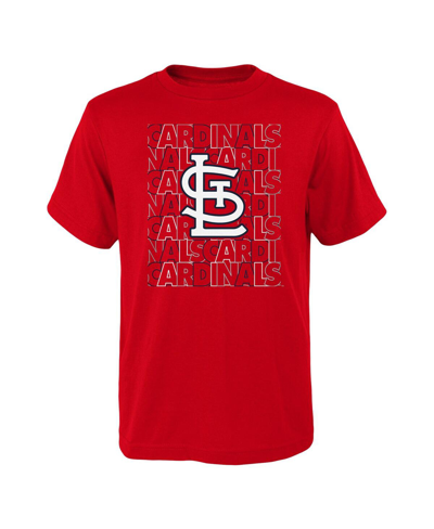 Outerstuff Kids' Big Boys And Girls Red St. Louis Cardinals Letterman T-shirt