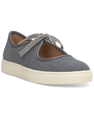 Lucky Brand Women's Lisia Cutout Tie Fabric Sneakers In Navy