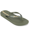 Ipanema Women's Ana Sparkle Flip-flop Sandals In Green Glit