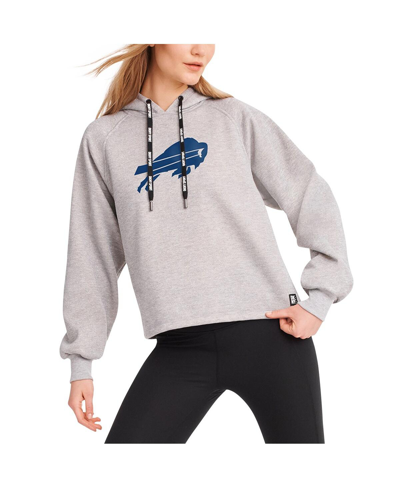 Dkny Women's  Sport Heather Gray Buffalo Bills Debbie Dolman Raglan Pullover Hoodie