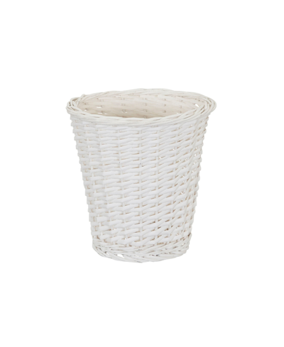 Household Essentials Small Willow Waste Can In White