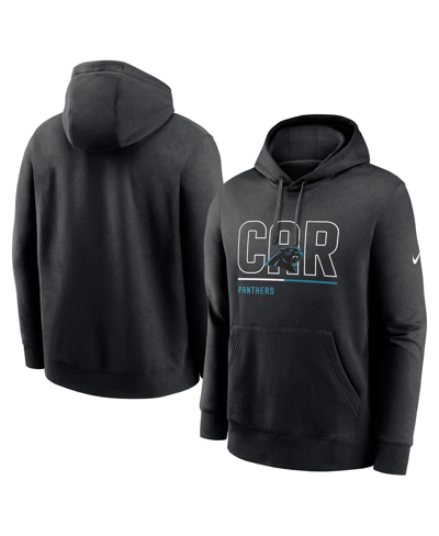 Nike Men's  Black Carolina Panthers City Code Club Fleece Pullover Hoodie