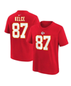 NIKE LITTLE BOYS AND GIRLS NIKE TRAVIS KELCE RED KANSAS CITY CHIEFS PLAYER NAME AND NUMBER T-SHIRT