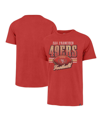 47 BRAND MEN'S '47 BRAND SCARLET DISTRESSED SAN FRANCISCO 49ERS LAST CALL FRANKLIN T-SHIRT