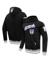 Pro Standard Black Sacramento Kings Script Tail Pullover Hoodie In Black