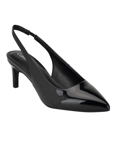 CALVIN KLEIN WOMEN'S DAINTY SLINGBACK KITTEN HEEL PUMPS