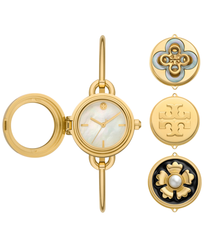 Tory Burch Women's The Miller Gold-tone Stainless Steel Bangle Bracelet Watch 27mm Gift Set