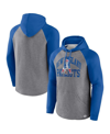 Fanatics Branded Heather Gray New England Patriots Favorite Arch Raglan Pullover Hoodie In Heather Gray