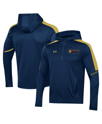 Under Armour Men's  Navy Notre Dame Fighting Irish 2023 Sideline Quarter-zip Hoodie