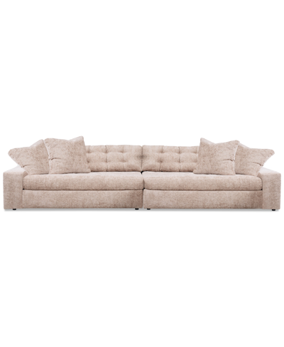 Macy's Pherie 152" 2-pc. Fabric Sofa, Created For  In Ash
