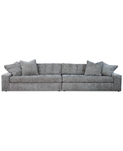 Macy's Pherie 152" 2-pc. Fabric Sofa, Created For  In Graphite