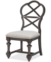 MACY'S MANDEVILLE X-BACK SIDE CHAIR