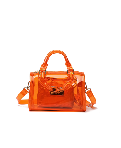 Like Dreams Crystal Mini Hologram Crossbody In Orange