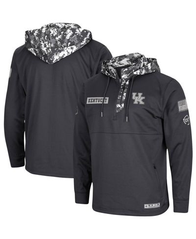 Colosseum Men's  Charcoal Kentucky Wildcats Oht Military-inspired Appreciation Digi Camo Quarter-zip