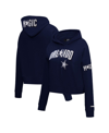 PRO STANDARD WOMEN'S PRO STANDARD NAVY ORLANDO MAGIC 2023/24 CITY EDITION CROPPED PULLOVER HOODIE