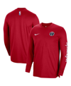 NIKE MEN'S AND WOMEN'S NIKE RED WASHINGTON WIZARDS 2023/24Â AUTHENTIC PREGAME LONG SLEEVE SHOOTING T-SHIR