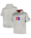 Fanatics Men's  Silver Philadelphia 76ers Big And Tall Logo Pullover Hoodie In Silver