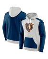 Fanatics Branded Gray/navy Chicago Bears Gridiron Classics Lost Step Pullover Hoodie In Gray,navy