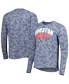 MSX BY MICHAEL STRAHAN MEN'S MSX BY MICHAEL STRAHAN NAVY HOUSTON TEXANS PERFORMANCE CAMO LONG SLEEVE T-SHIRT